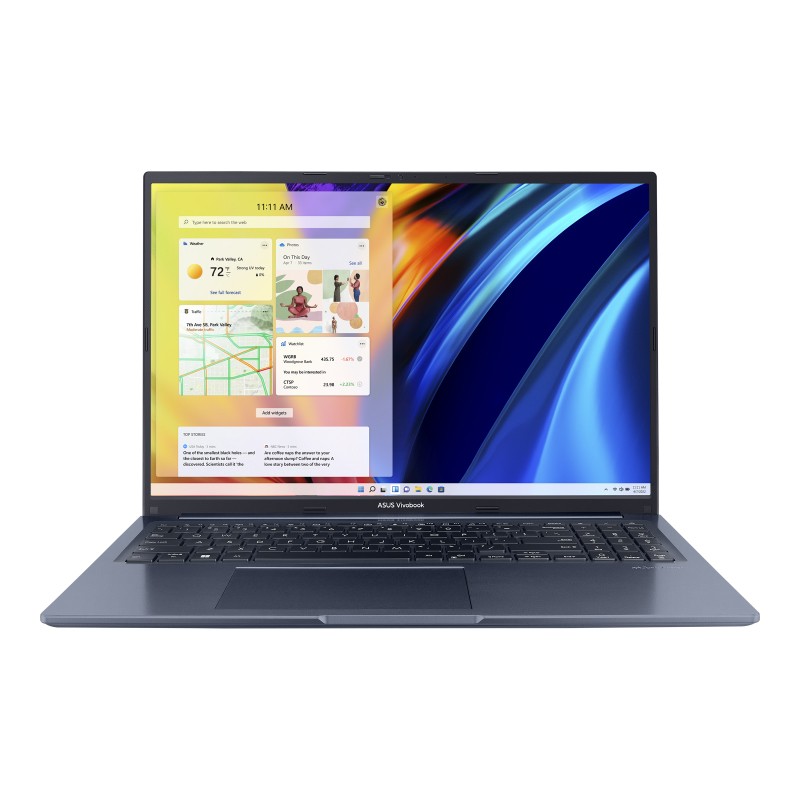 ASUS Vivobook 16X M1603QA-MB155 - Portátil 16" WUXGA (Ryzen 5 5600H, 8GB RAM, 512GB SSD, Radeon Vega, Sin Sistema Operativo) Azul tranquilo - Teclado