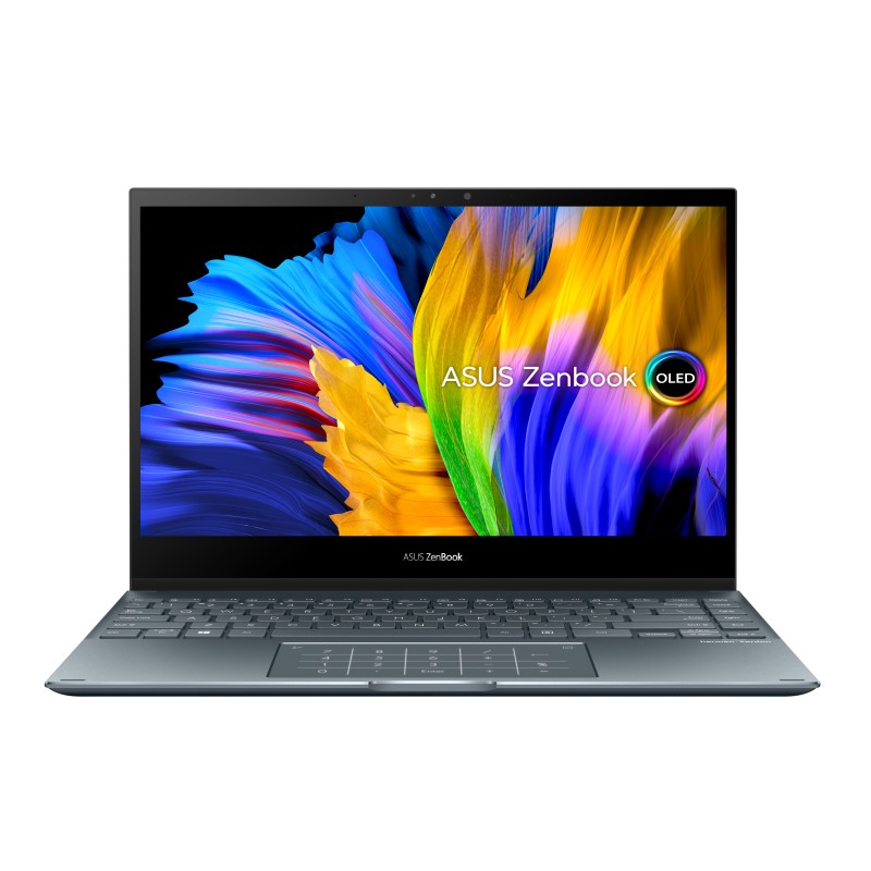 ASUS ZenBook Flip 13 OLED UX363EA-HP931W - Portátil 13.3" Full HD (Core i7-1165G7, 16GB RAM, 512GB SSD, Iris Xe Graphics, Windows 11 Home) Gris Pino