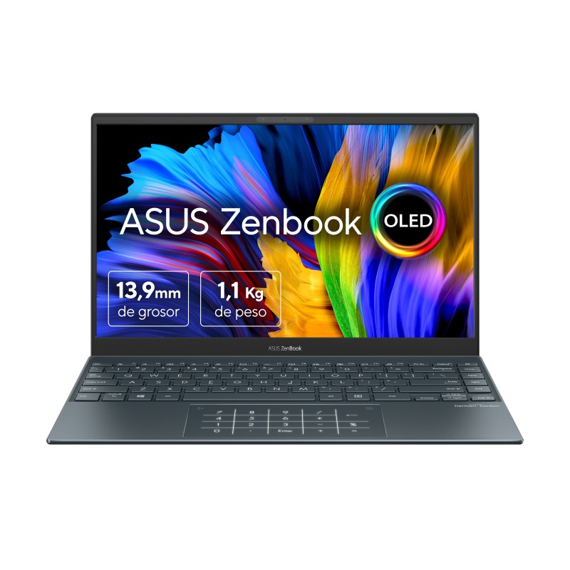 ASUS Zenbook 13 OLED UX325EA-KG655W - Portátil 13.3" Full HD (Core i7-1165G7, 16GB RAM, 512GB SSD, Iris Xe Graphics, Windows 11 Home) Gris Pino - Tec