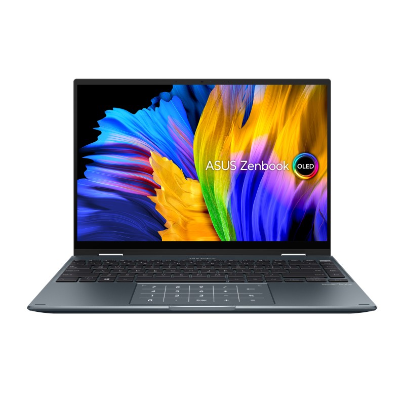 ASUS Zenbook 14 Flip OLED RP5401EA-KN135W - Portátil 14" 90Hz (Core i7-1165G7, 16GB RAM, 1TB SSD, Iris Xe Graphics, Windows 11 Home) Gris Pino - Tecl