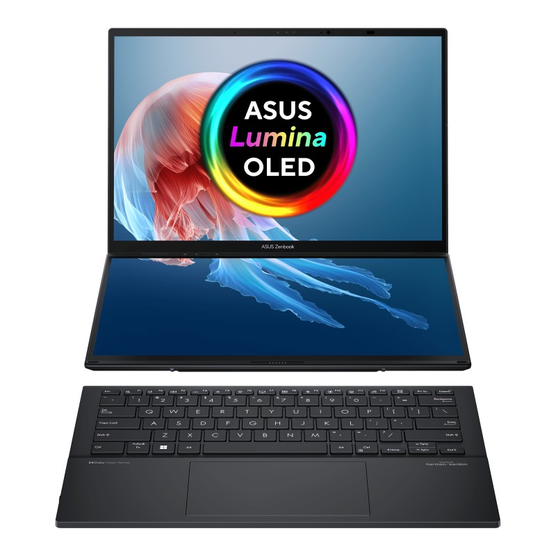 ASUS Zenbook Duo OLED UX8406MA-QL396W - Ordenador Portátil 14" WUXGA (Intel Core Ultra 9 185H, 32GB RAM, 1TB SSD, Arc Graphics, Windows 11 Home) Gris