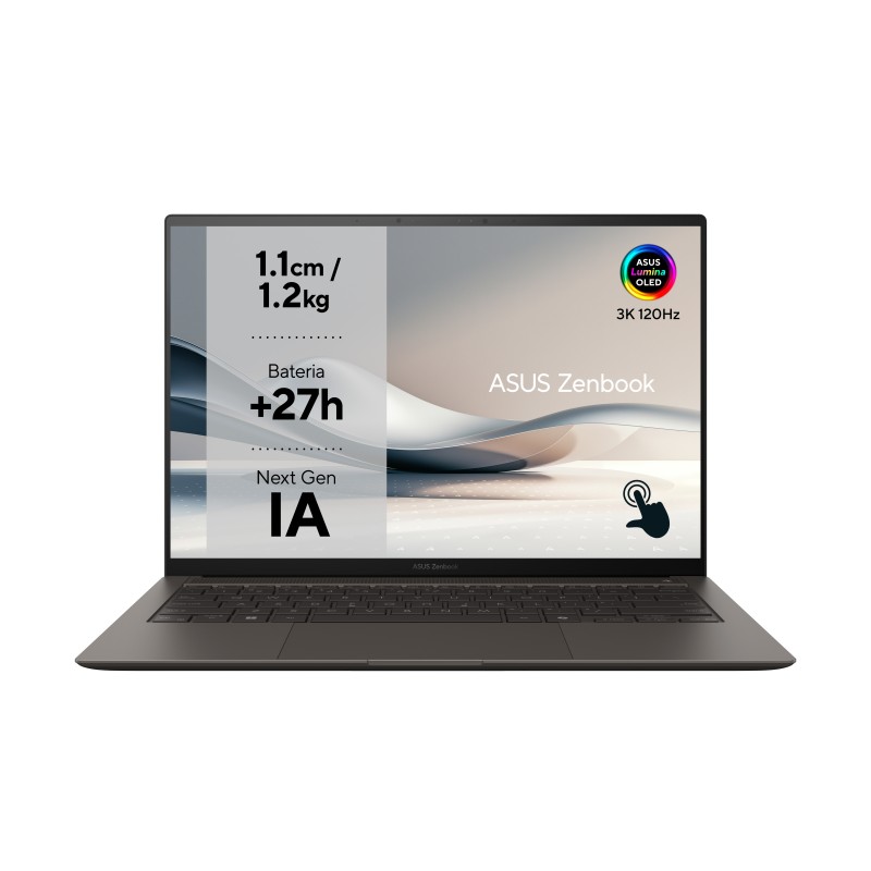 ASUS Zenbook S14 OLED UX5406SA-PZ240W Copilot+ PC - Ordenador Portátil 14" 3K 120Hz (Intel Core Ultra 7 258V, 32GB RAM, 1TB SSD, Arc Graphics 140V, W