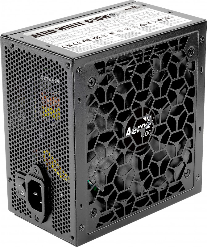 Aerocool AEROW650 Fuente Alimentación PC 650W 80 Plus White 230V Silencioso Negro