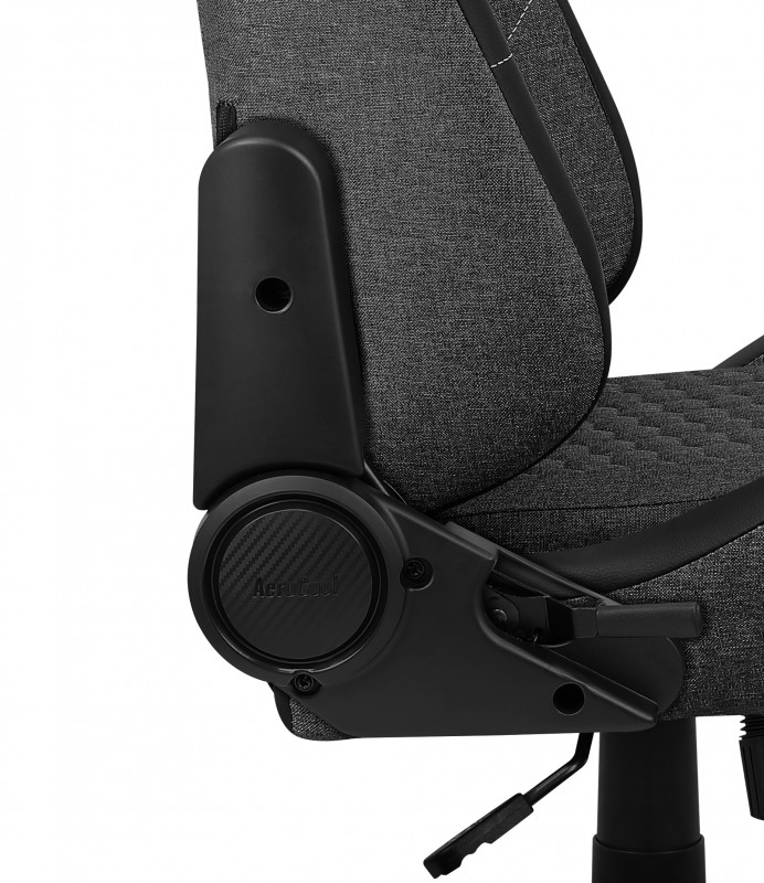 Aerocool CROWNASHBK, Silla Gaming Ergonómica, Cojines Ajustables, Tecnología AeroWeave, Negro
