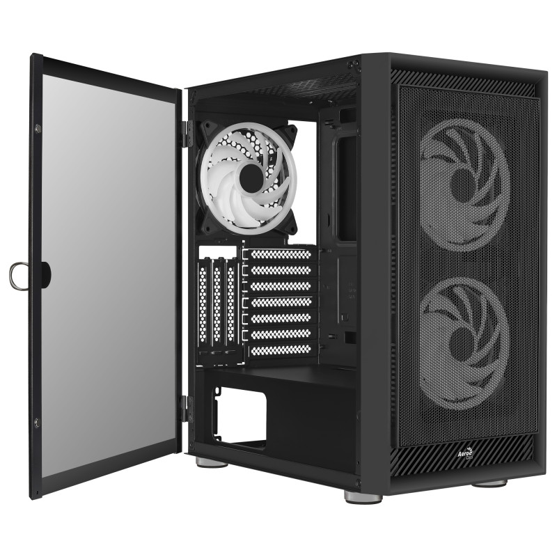 Aerocool GRAPHITEV3 Carcasa de Ordenador 3 Ventiladores ARGB 14cm
