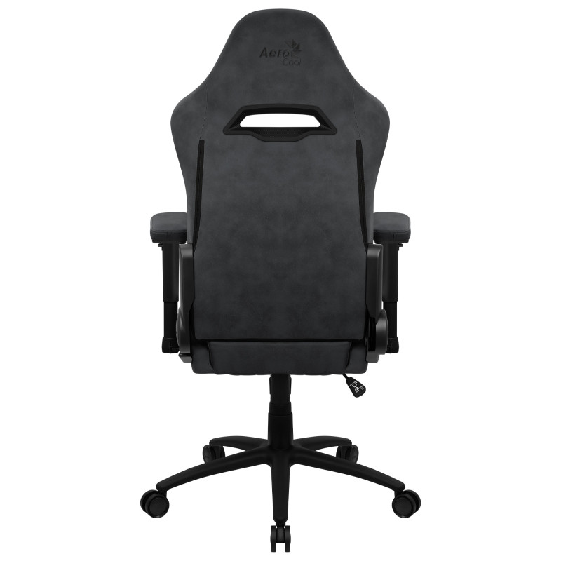 Aerocool ROYALSLATEGR Silla Gaming Premium Ergonómica Reposapiernas Tecnología Aerosuede Gris
