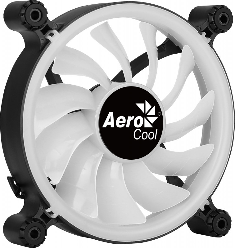 Aerocool SPECTRO12 Ventilador PC 12cm RGB Molex Silencioso Antivibración Negro