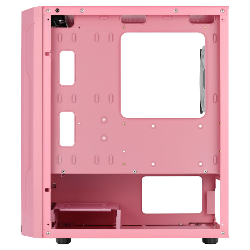 Aerocool TRINITYMINIPKV3 Caja Gaming Micro ATX Cristal Templado 3xVentiladores RGB Rosa