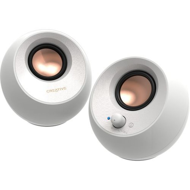 Altavoz  creative pebble v3, para pc blanco, bluetooth, usb-c, jack 51mf1700aa002