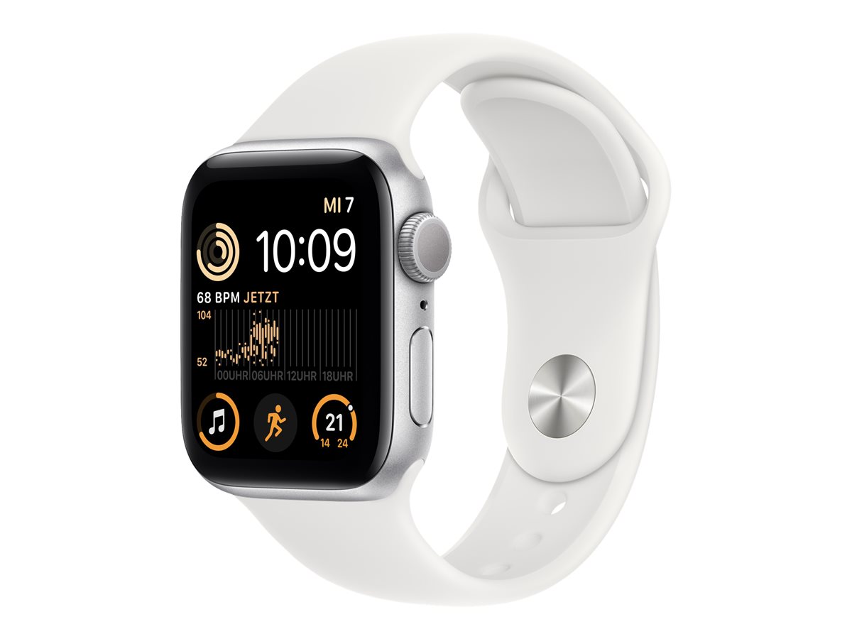 Apple Watch SE (GPS) 2ª generación - aluminio plateado - reloj inteligente con pulsera deportiva - medianoche - 32GB