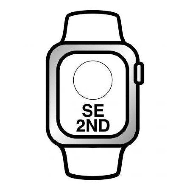 Apple Watch SE/ GPS/ 44mm/ Caja de Aluminio en Plata/ Correa Deportiva Blanco