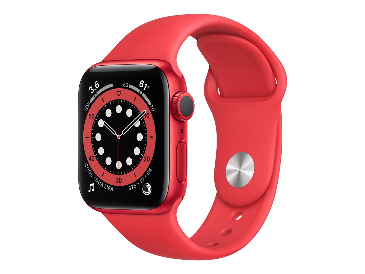 Apple Watch Series 6 (GPS + Cellular) (PRODUCT) RED - aluminio rojo - reloj inteligente con pulsera deportiva - rojo - 32GB