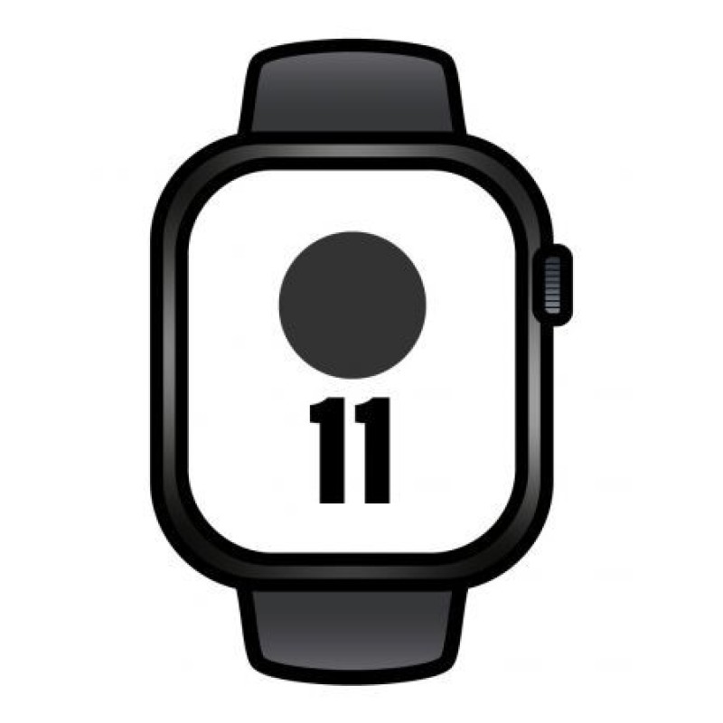 Apple watch series 11 gps cellular 46mm titanio negro pizarra correa deportiva negro pizarra s m