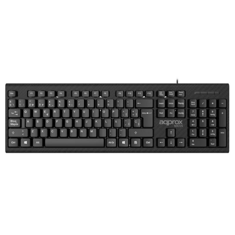 Approx APPMX225 teclado Hogar USB QWERTY Negro