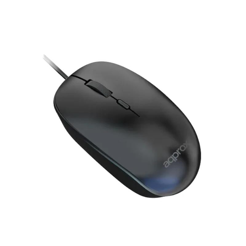 Approx APPXM100 ratón Hogar Ambidextro USB tipo A Óptico 1600 DPI