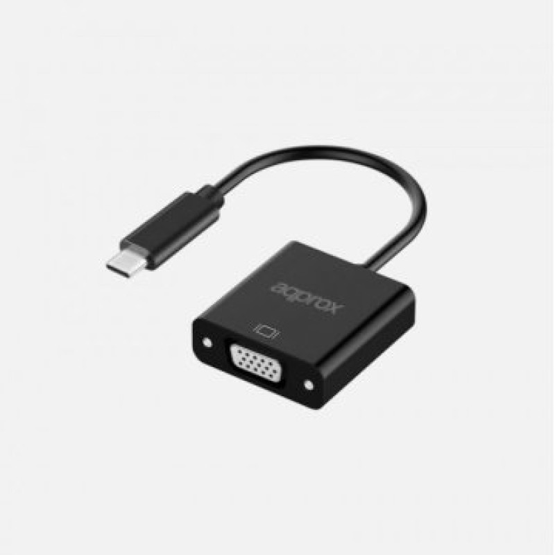 Approx adaptador usb-c macho a vga hembra cable de 13cm