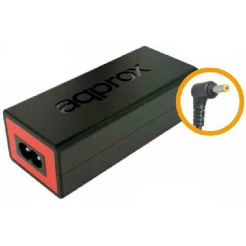 Approx appA05 adaptador e inversor de corriente Interior 65 W Negro, Rojo