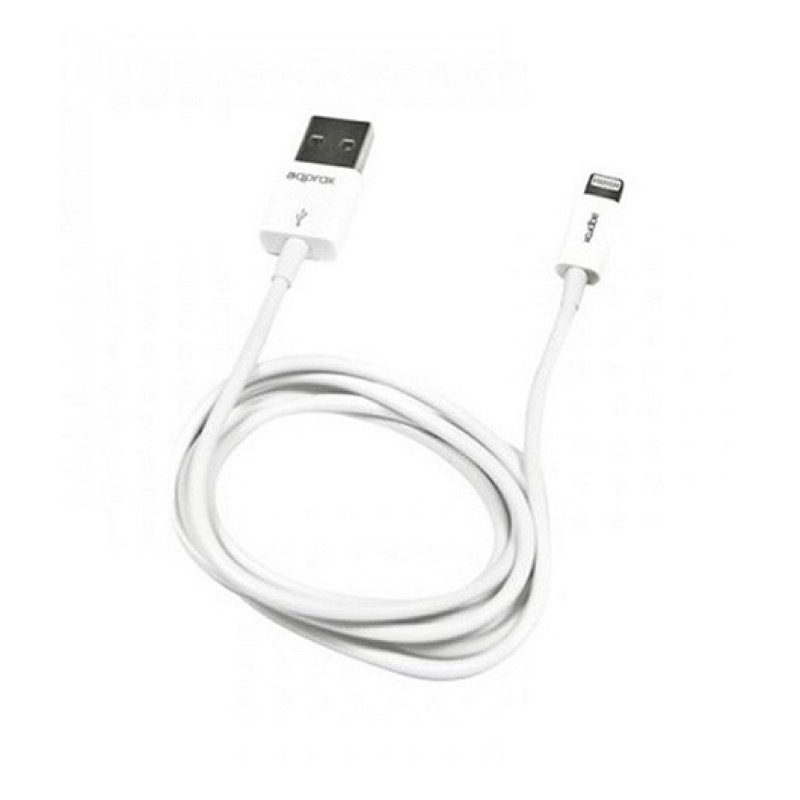 Approx cable usb de datos y carga appc32 a lightning y microusb  para iphone/android 1m blanco