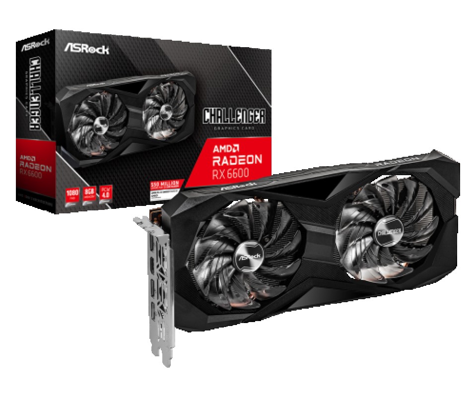 Asrock Challenger AMD Radeon RX 6600 D 8GB GDDR6