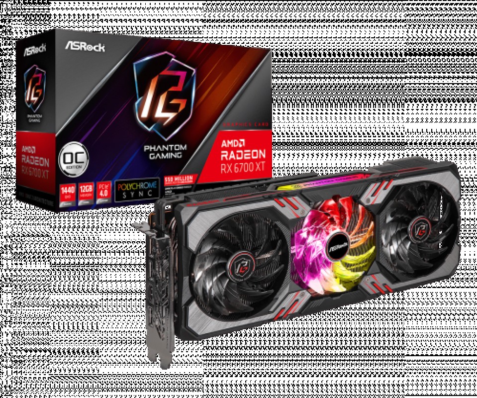 Asrock Phantom Gaming RX 6700 XT 12GB OC AMD Radeon RX 6700 XT GDDR6