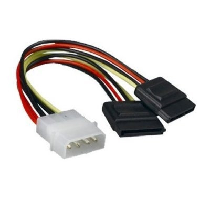 CABLE SATA ALIMENTACION 5.25 MOLEX 4PIN M-2XSATAH 30 CM NANOCABLE 10.19.0102