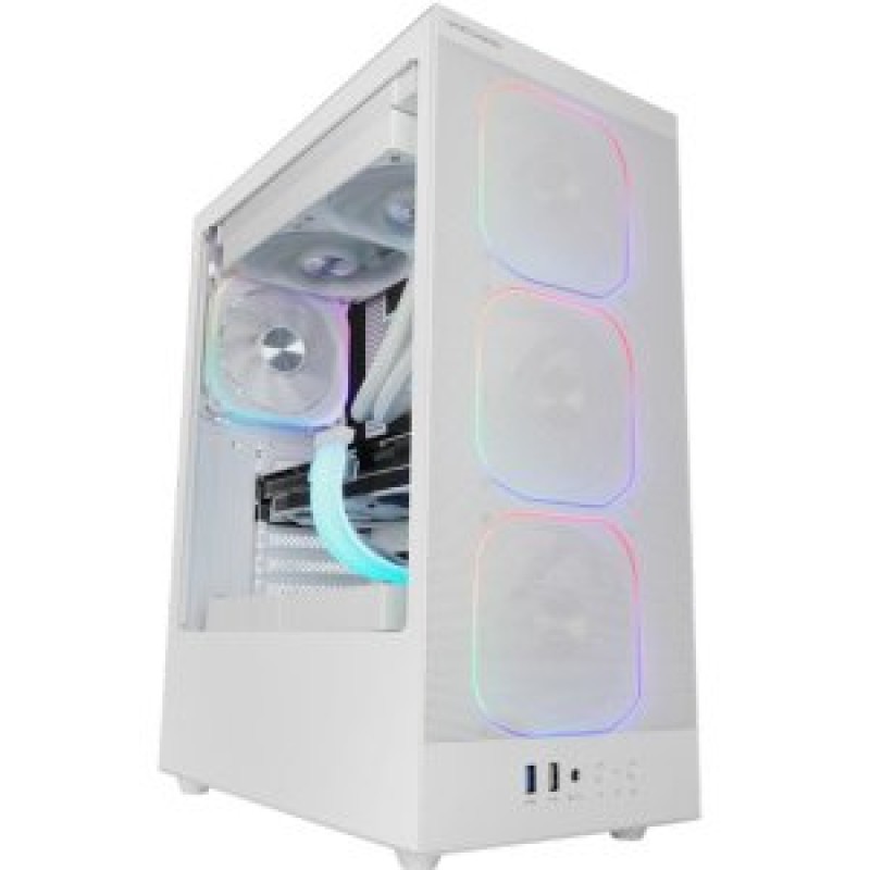 CAJA ATX SEMITORRE MARS GAMING MCNEBULAW LATERAL CRISTAL TEMPLADO FRONTAL MESH GPU 302mm BLANCO