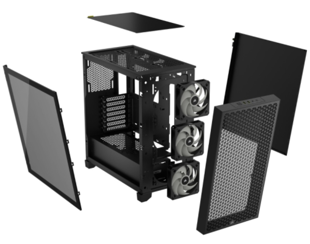 CAJA CORSAIR 3000D AIRFLOW MID-TOWER CRISTAL TEMPLADO NEGRA CC-9011251-WW