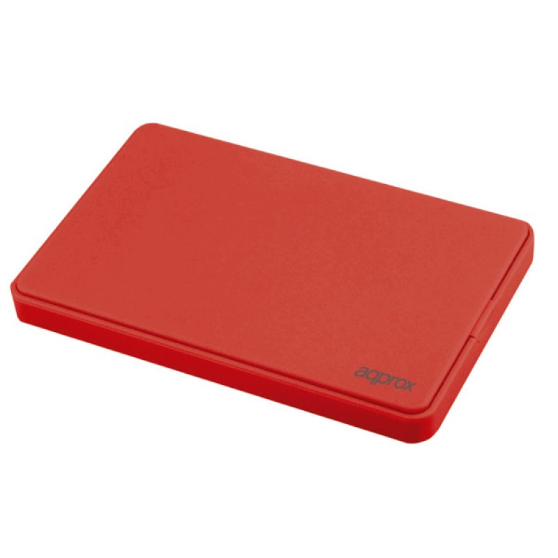 CAJA HD EXTERNA APPROX APPHDD200B USB 2.0 PARA DISCOS DE 2.5" SATA DE 9.5mm COLOR LIGHT RED