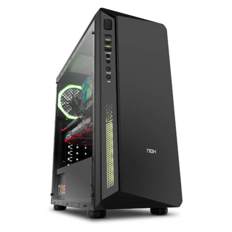 CAJA PC NOX ATX INFINITY ATOM RGB ILUMINACION RGB/CRISTAL TEMPLADO/USB 3.0 NXINFTYATOM