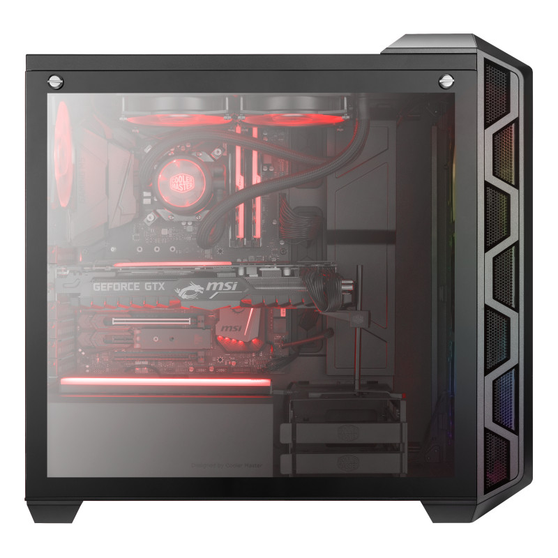 CAJA PC TORRE E-ATX COOLERMASTER MASTERCASE H500 ARGB GRIS CRISTAL TEMPLADO/2XVEN 200MM ARGB CON CONTROLADOR MCM-H500-IGNN-S01