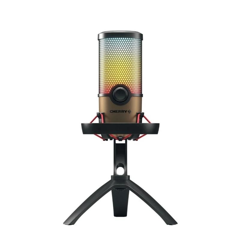 CHERRY UM 9.0 PRO RGB Negro, Cobre Micrófono de superficie para mesa