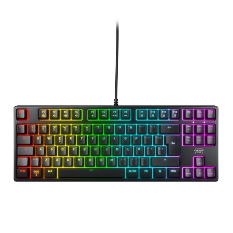 CHERRY XTRFY K4V2 RGB TKL teclado Juego USB QWERTY Español Negro