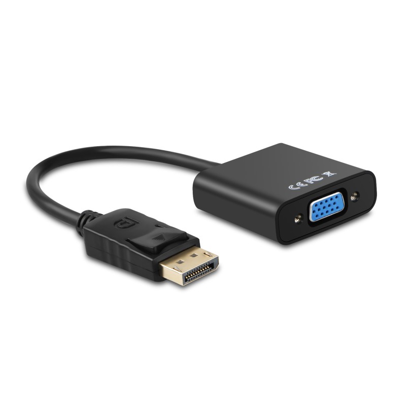 CONVERSOR DISPLAYPORT A SVGA NEGRO, 15CM