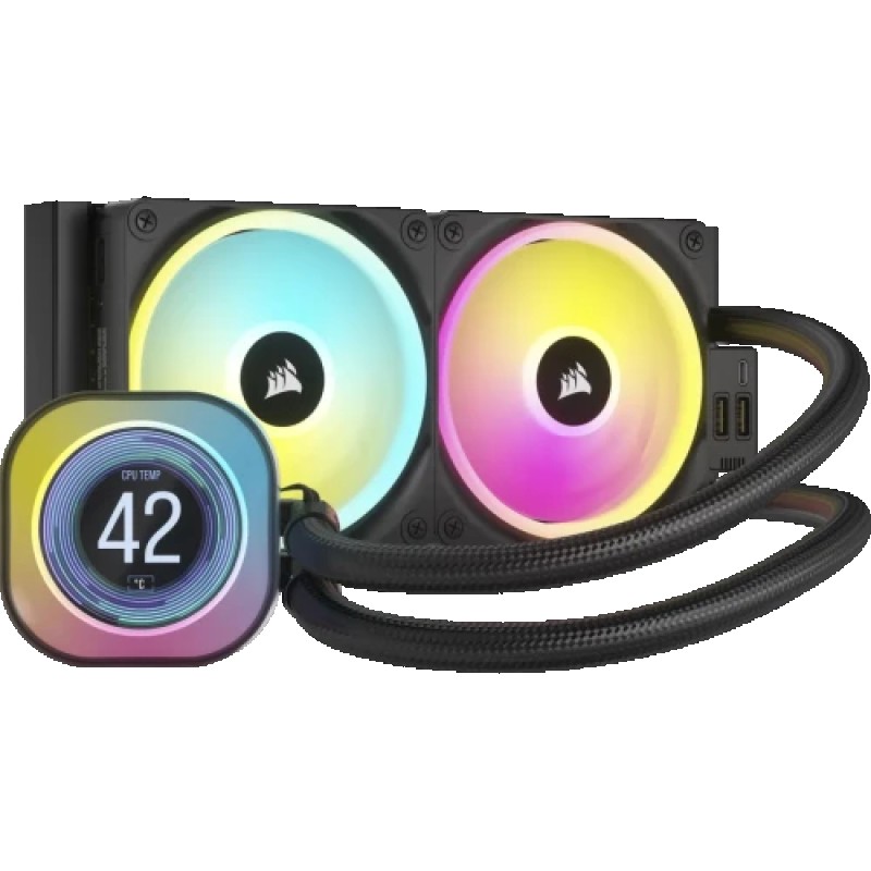 CORSAIR iCUE Link LCD H100i RGB - Prozessor-Flüssigkeitskühlsystem