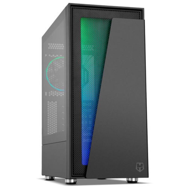 Caja Semitorre Gaming NOX Hummer Blaster - E-ATX · Micro-ATX · Mini ITX · 3x3.5 · 3x2.5 · USB 3.0 · USB 2.0 · ARGB · Negro