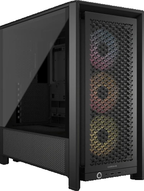 Caja atx semitorre corsair frame 4000d rs argb cristal templado negra