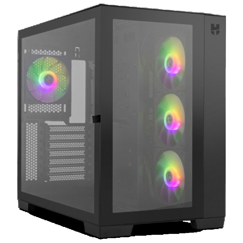 Caja ordenador gaming nox hummer astra atx 2 x usb 3.0 1 x usb tipo c 4 x 120mm argb