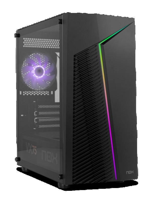 Caja ordenador gaming nox infinity zeta m - atx argb cristal templado negro