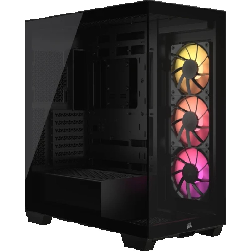 Caja pc corsair 3500x argb  negra, cristal templado cc-9011278-ww