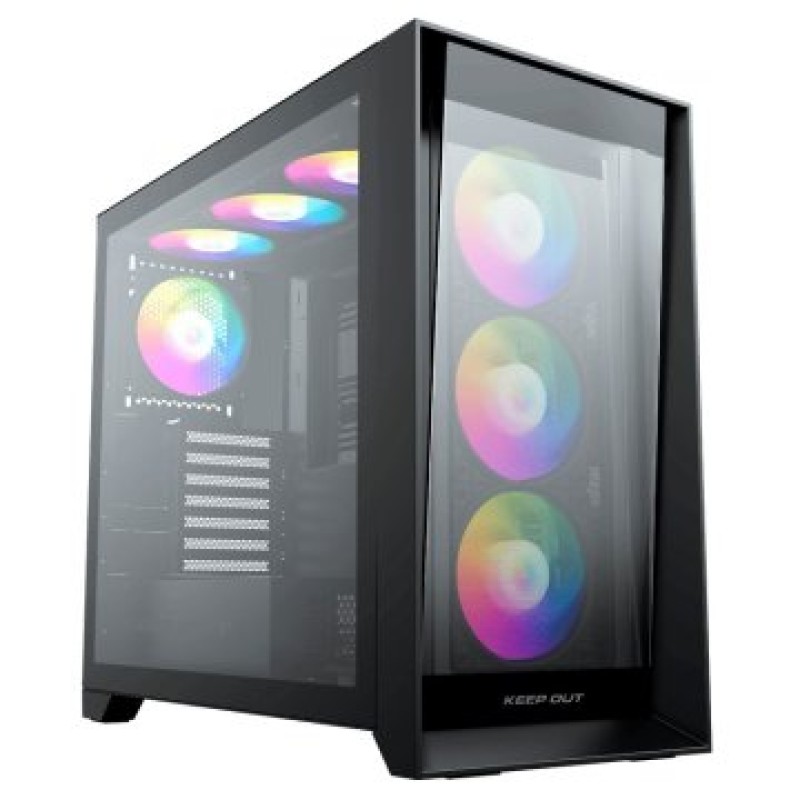 Caja torre atx xc-911proxl+ master argb + type-c keepout bahÍas int.: 3x3'5/2'5/ 2xusb 3.0, 1xusb-c/ audio in/out