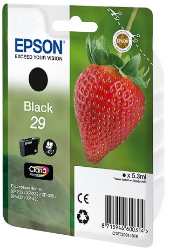 Cartucho Original EPSON 29 Negro - C13T29814010 [ML-5.3][PAG-175] - PRODUCTO CADUCADO