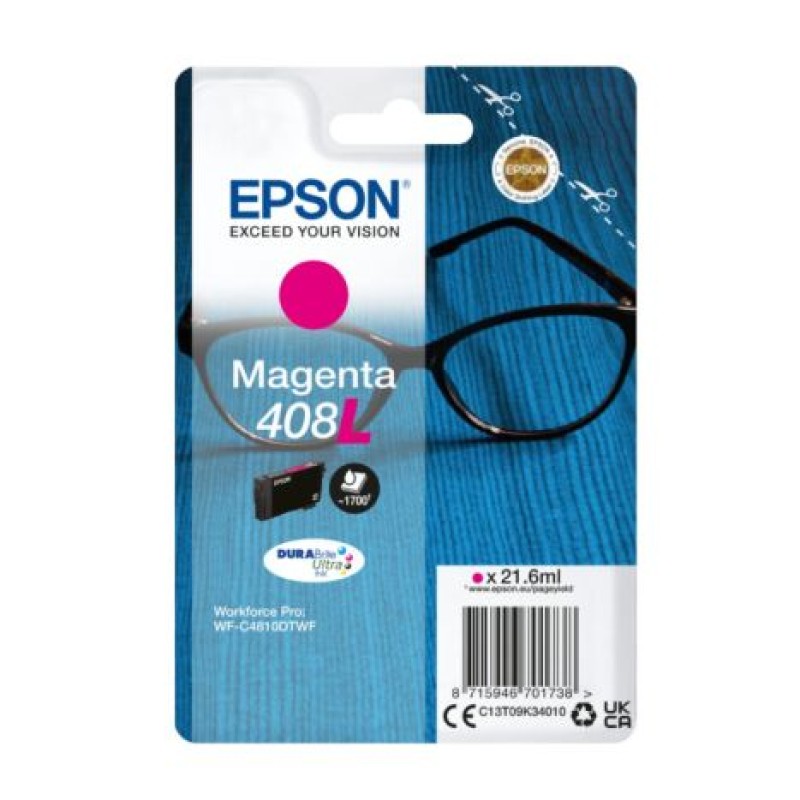 Cartucho Original EPSON 408L Magenta - C13T09K34010 [ML-21.6]