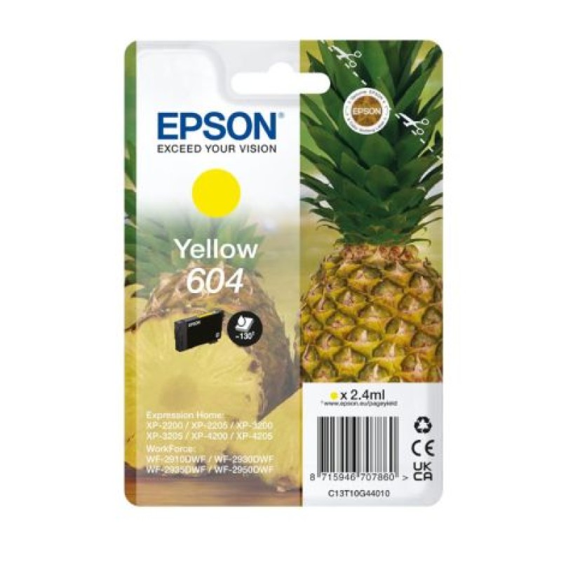 Cartucho Original EPSON 604 Amarillo - C13T10G44010 [PAG-130]