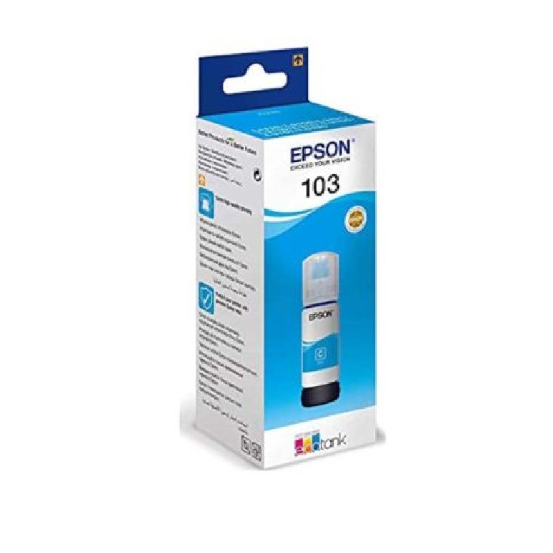 Cartucho ecotank epson 103 cian ink botella para l3110 -  l3150 -  l3111 -  l3151