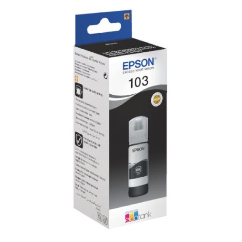 Cartucho ecotank epson 103 negro ink botella para l3110 -  l3150 -  l3111 -  l3151