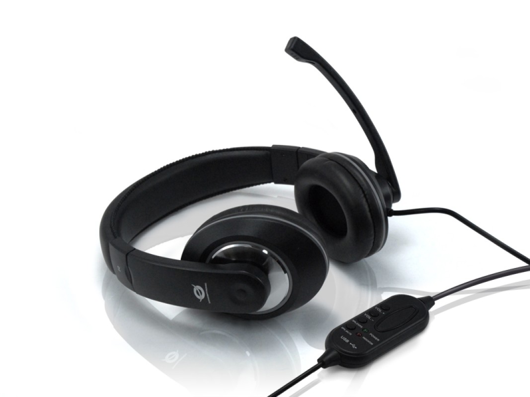 Conceptronic CMUSICSTARU auricular y casco Auriculares Alámbrico Diadema Llamadas/Música Negro
