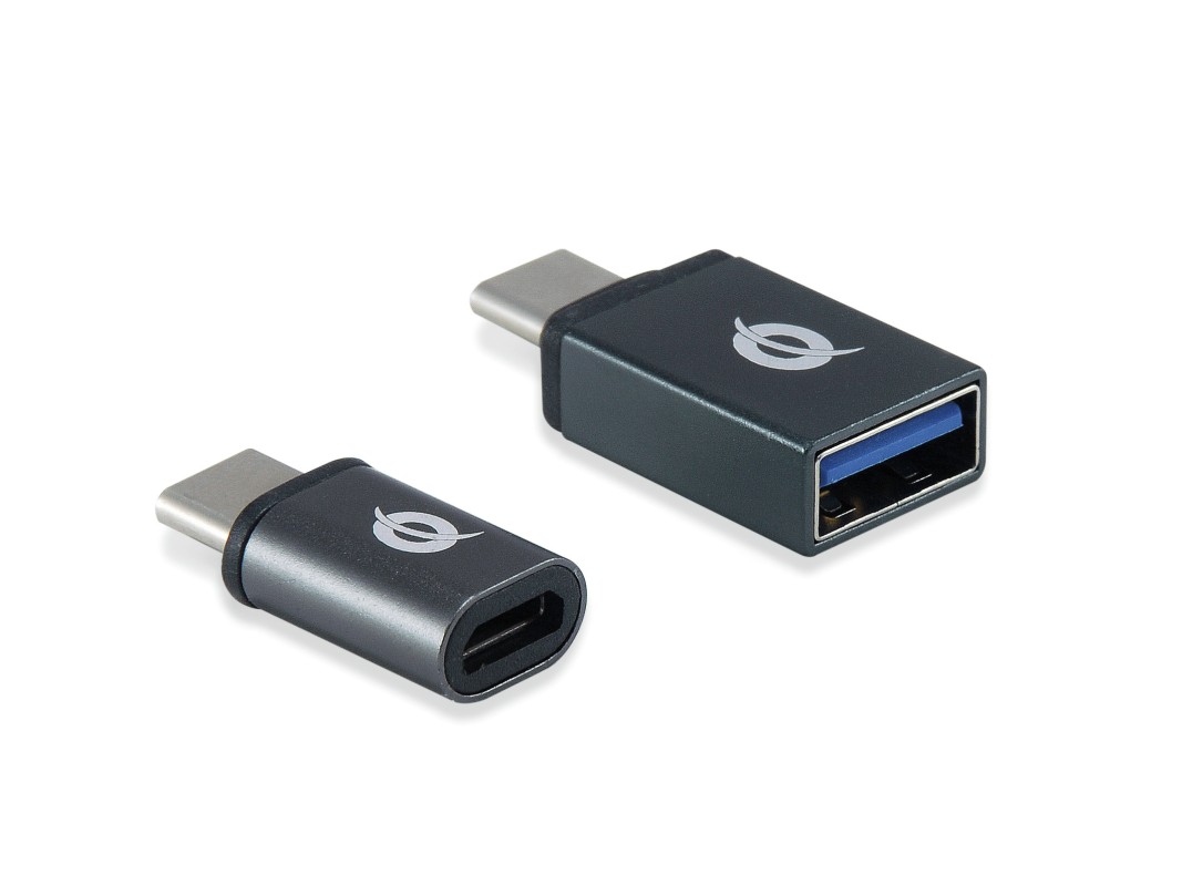 Conceptronic DONN04G adaptador de cable USB 3.1 Gen 1 Type-C, USB 2.0 Type-C USB 3.1 Gen 1 Type-A, USB 2.0 Micro Negro