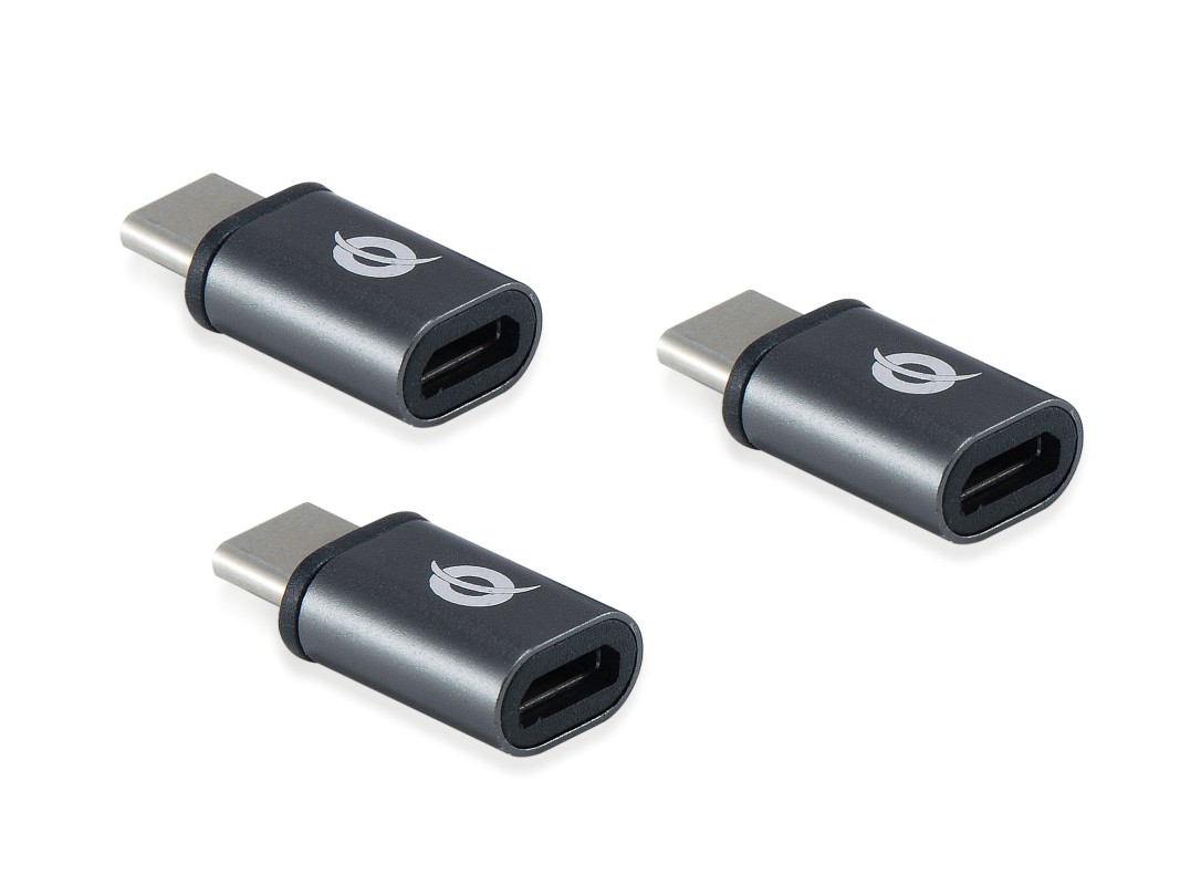 Conceptronic DONN05G cambiador de género para cable USB 2.0 Type-C USB 2.0 Micro Negro