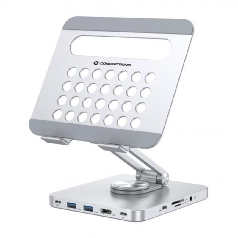 Conceptronic DONN26G mueble y soporte para dispositivo multimedia Plata Tableta Carro para administración de tabletas