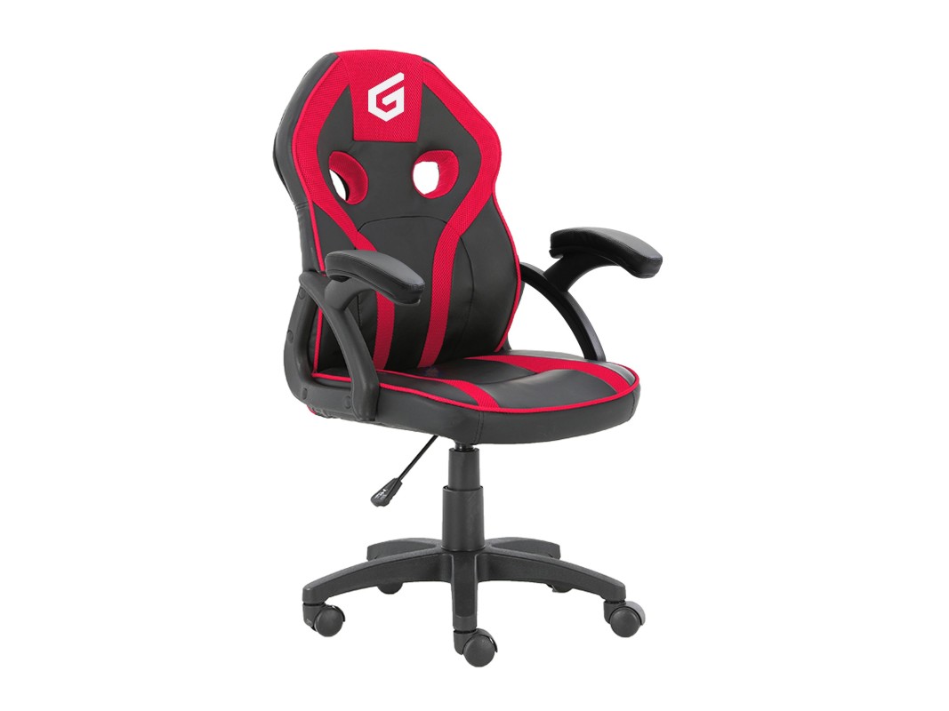 Conceptronic EYOTA06R silla para videojuegos Silla para videojuegos de PC Asiento acolchado Negro, Rojo
